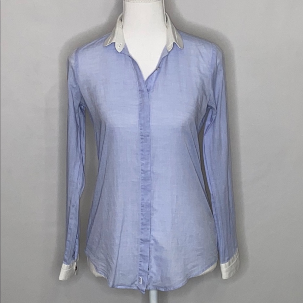 The Kooples Button Front Skull Button Cuff Blouse